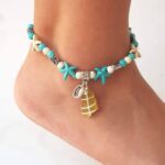 Sea Glass Anklet Bracelet Starfish