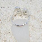 Double Aruba Sea Glass Ring - Cobalt and Cornflower Blue