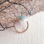 Aqua Sea Glass Ring - Size 6 - Queen Collection